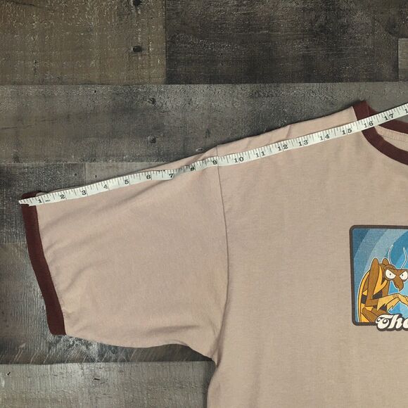 Vintage 2003 The Brak Show Cartoon Graphic Ringer T Shirt Adult Swim Brown Large - Picture 16 of 16
